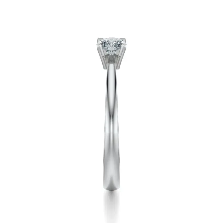 Pierścionek z białego złota z diamentem